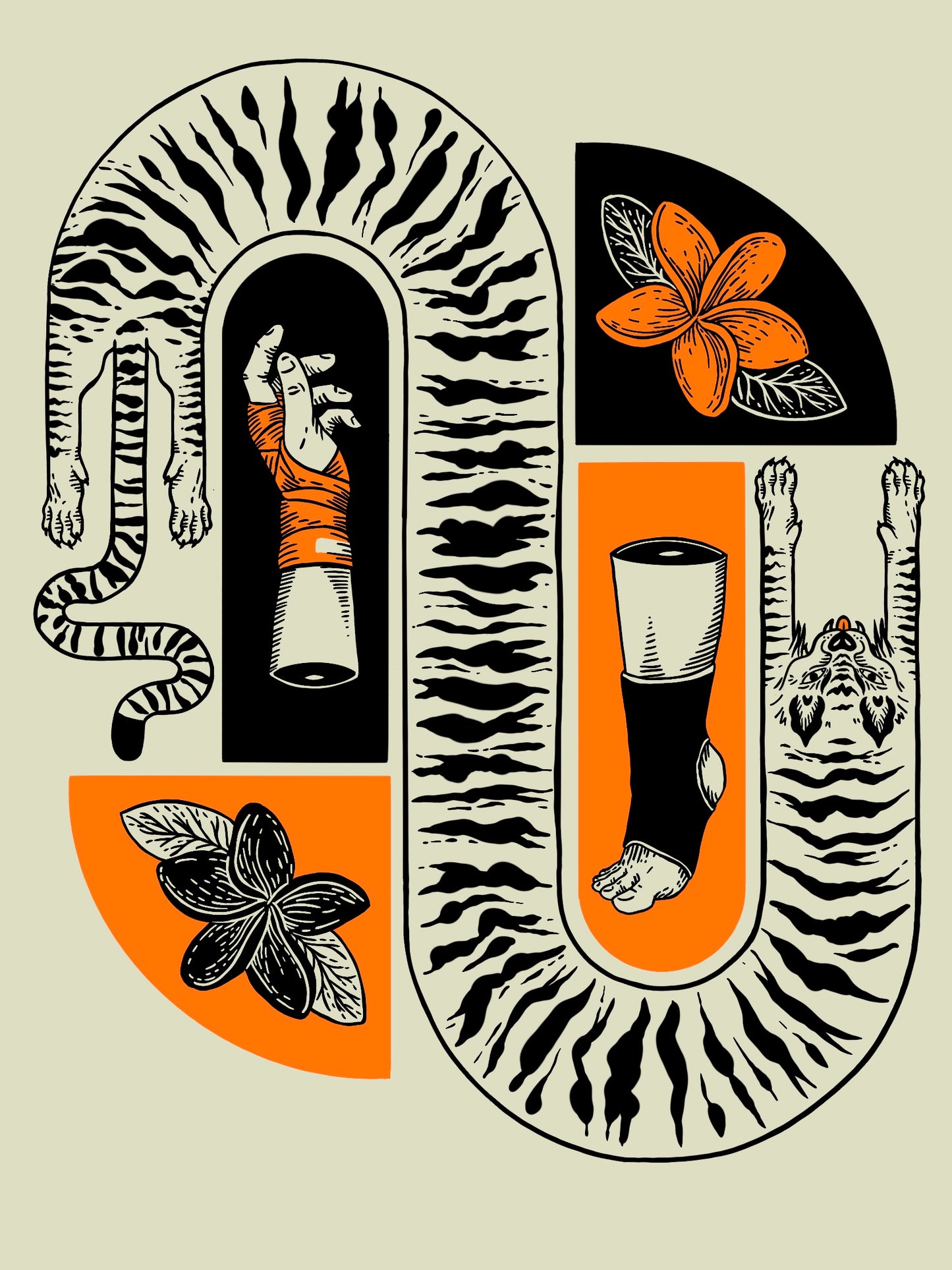 Muay Thai Squiggle Tiger Long Sleeve